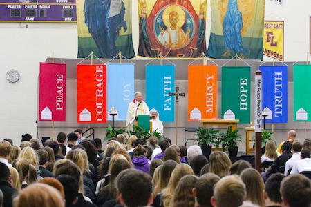 Fr. Pat Kennedy '69 Celebrates an All-School Mass